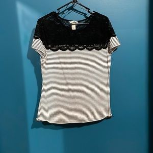 H&M short sleeve stripe
